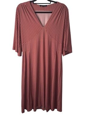 Ilse Jacobsen Vivid Geo Print Midi Dress Size XL Formal Business Casual